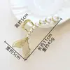 Presilha Moda Verão Feminina Estilo Elegante Antlers Florais Quadrada Torcida Pérola Imitação Grande Presilha de Tubarão Presilha de Cabelo