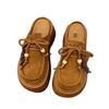Zapatos Birkenstock Canguro de Suela Gruesa para Aumentar la Altura 2025 para Ropa de Exterior de Otoño Zapatillas de Media Caña Baotou para Mujer Zapatos Birkenstock de Una Pierna