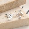Pendientes de Hilo de Cisne de Plata de Ley 925 para Mujer Dulce Moda Animal Cisne Clavo de Hueso de Oreja Personalizado Ins Joyería de Oreja Elegante