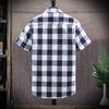Camisa de moda de verano para hombre de entrega de comercio exterior transfronterizo 2024 Verano nueva moda moderna a cuadros de manga corta que combina con todo