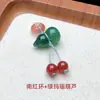 Pendente Pequeno de Cabacinha de Ágata Vermelha do Sul Natural Pulseira DIY Tecida à Mão Pingente de Jade Ornamento de Cabacinha