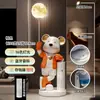 Ornamento para Sala de Estar Urso Violento Alto-falante Xiaoai, de Alto Padrão e Elegante, Grande Decoração de Chão de Luxo Leve para Gabinete de TV