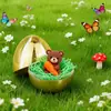 Ovos de Páscoa 1015/25cm Abertos Plástico Galvanizado Casca de Ovo Dourada Brinquedo de Loteria Infantil para Jardim de Infância