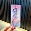 Llavero colgante de bolsa de dulces para niñas, decoración de lazo con cuentas, cadena para teléfono móvil, pequeño amuleto, pequeño regalo al por mayor