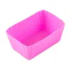Venda Quente Amazon Forma Retangular de Silicone para Bolo Forma de Silicone para Bolo Mafen Cup Forma para Assar diy