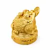 Popular ornamento de sapo dourado para atrair riqueza e tesouros, sapo Pixiu pegador de dinheiro, decoração de mesa de escritório, ornamento de artesanato em metal