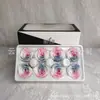 Flores Preservadas 4-5cm Rosas de Gradiente Colorido Caja de Dos Tonos Flores Personalizadas al por Mayor Deslumbrantes