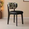 Silla de Comedor Nórdica de Madera Maciza, Silla para Mesa de Comedor del Hogar, Silla de Ocio Minimalista de Lujo Ligero Vintage para Sala de Estar, Comedor, Hotel, Taburete de Tocador
