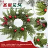 Guirlanda de Natal Simulada, Item Quente de Vendas Transfronteiriças, Pendente de Porta com Bola Galvanizada e Laço, Pendente de Parede, Decoração de Feriado, Guirlanda com Suporte para Velas
