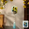 Festival de Medio Otoño 2026 Linternas Rojas Pequeñas Decorativas Linternas de Flores Estilo Nuevo Adornos Colgantes Impermeables para Exteriores Plantas Verdes Árboles Plantas en Maceta Adornos Colgantes Luminosos