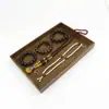 Bandeja de Accesorios para Joyería de Madera Aceitada Plato de Almacenamiento con Decoración de Joyería para Juego Cultural con Cuentas Plato Rejillado para Colocar Piezas Plato Vacío Plato de Cuentas de Buda
