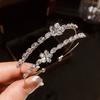 Pulsera Óvalo de Doble Capa de Zircón Sensación de Lujo Ligero y Alta Gama Pulsera Estilo Europeo y Americano Estilo Frío Commuter Versátil