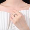 Anillo de moda con forma de corazón, joyería transfronteriza europea y americana, diseño de letra de amor para mujer, personalidad sinuosa, joyería de mano de amor de lujo ligera