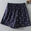 Tiro real shorts con estampado de burbujas para mujer ropa exterior de verano 2026 nuevos pantalones anchos casuales holgados versión versátil de línea A