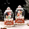 Papai Noel Transfronteiriço Bola de Cristal Luminosa Caixa de Música Enfeites Decoração de Natal Bola de Vidro Presentes para Crianças Venda por Atacado