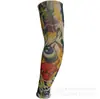 Mangas de tatuaje punto cruz transfronterizas populares para exteriores protección solar para hombres y mujeres brazo de tatuaje flor grande brazo completo sin costuras manga de hielo
