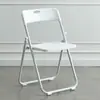 Silla Plegable de Plástico, Silla para Uso Doméstico con Respaldo, Silla Popular para Fotos, Silla de Comedor para Dormitorio, Silla Plegable para Oficina de Conferencias, Taburete Plegable para Exteriores