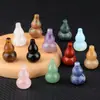 Accesorios de Colgante de Calabaza de Cristal Natural de 30 mm para Manualidades Jade Ágata Piedra Colgante Pequeño de Calabaza Joyería Cristal Blanco