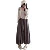 Pantalones Falda Mochi de Color Sólido Otoño para Mujer Versión Coreana 2025 Cintura Alta Sueltos Estilo Perezoso Caídos Pequeños Cintura de Corbata Pierna Ancha