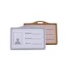 Juego de tarjetas de aleación de aluminio horizontal de tamaño pequeño, tarjeta de trabajo de enfermera, médico, insignia, certificado, etiqueta, clip comercial de metal
