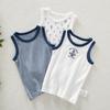 1 Pacote 3 Peças 2 Pacotes Colete Infantil Algodão Respirável Malha Camiseta Básica para Meninos Camiseta Sem Manga para Bebê Japonês Fina