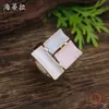 Anillo elástico cuadrado geométrico hueco de esmalte de venta caliente transfronterizo para mujer, anillo cuadrado simple y versátil al por mayor