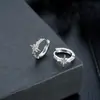 Pendientes de Estrella de Ocho Puntas Incrustados de Diamantes Transfronterizos para Mujer, Pendientes de Estrella de Temperamento de Lujo Ligero para Hombre, Pequeños Accesorios Minimalistas de Celebridad de Internet