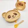 Vendas diretas da fábrica: tigela de comida para bebê, tigela com ventosa antiqueda para bebês, utensílios de mesa infantis, conjunto de tigelas de bambu para comer