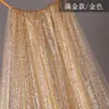 Hilo de lentejuelas estampado en caliente malla dorada tela de hilo accesorios de boda fondo mantel decoración techo hierro forjado hilo de onda hilo de onda de agua