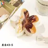 Nuevo Clip de Huevo con Flores Qiyue Moda Impresión UV Pasador de Orquídea Florale Clip de Tiburón Creativo Europeo y Americano