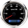 Tacómetro de motor de coche modificado de 85 mm 3k ~ 8kRPM con función de horómetro retroiluminación de 7 colores