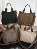 Bolsa de Lona Shuai Mi Home para Estudantes Universitários Mulheres 2026 Nova Casual para o Dia a Dia Grande Capacidade Ombro Único Transversal Bolsa Tote