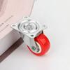 1 pulgada - 3 pulgadas PVC Núcleo Blanco Rueda Roja Rueda Giratoria Direccional con Freno Rueda para Carrito Rueda para Muebles Venta al por Mayor