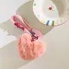 Pingente de Coração de Pelúcia Laranja Simples Estilo Ins para Chaveiro de Carro de Menina Pingente Criativo Personalizado para Bolsa Presente