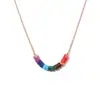 Explosiones Transfronterizas Europeas y Americanas Color Piedra Natural Espaciador Aleación Cadena para Clavícula Simple Moda Ajustable Collar para Suéter