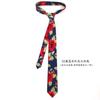 Vintage Floral Grande Listrado Amarelo Divertido Criativo Estilo Coreano Algodão Camisa Longa Gravata para Mulheres Feito à Mão Tendência