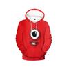 Blocos de construção digitais 3D impressão digital a cores Loose Hooded Sweater Primavera e Outono Roupas com capuz solto Adulto Hoodie