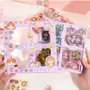100 Adesivos para Caderno Transparentes Pet Desenho Animado À Prova D'água Sem Deixar Marcas Adesivos para Caderno Coração Feminino Adesivos Decorativos DIY