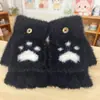 Nuevos Guantes de Lana de Medio Dedo Invierno con Tapa Plegable Cálidos y Engrosados Invierno sin Dedos Imitación Terciopelo de Visón Nuevos Guantes Tejidos Jacquard