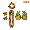 Collar de Corona de Hojas Verdes Hawaianas Set Combinado de Gafas de Piña Accesorios para Actuación en Escenario Fiesta Disfraces Nuevo