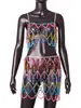 AYJ2026 Suministro transfronterizo europeo y americano AliExpress Amazon vestido sexy hecho a mano patchwork de piedras preciosas sin espalda Y2061