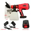 Oferta especial pistola de pulverización con batería de litio de 18V pistola de pulverización eléctrica de alta presión desmontable herramienta de pulverización pistola de pulverización de pintura de látex
