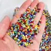 Cuentas de vidrio checas baoshiosa color natural para arroz no se decoloran color sólido pintura al óleo cuentas de porcelana hechas a mano para pulsera DIY