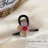 Pinza para el Cabello de Perlas Florales de Alta Gama Estilo Coreano para Mujer, Pinza de Tiburón Simple y Versátil para Peinados Recogidos en la Parte Trasera de la Cabeza