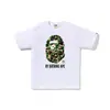 Camiseta de Manga Corta de Marca Japonesa de Moda Bape para Niños con Estampado de Mono Durmiendo Camuflaje Cabeza de Simio, Camiseta Corta Casual de Verano para Niños