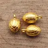 12X7.5X5.8Mm 1.3g Pingente Flor de Lótus Botão Dourado Brilhante Pingente de Liga Zakka