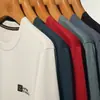 Nova Moda Masculina Primavera 2024 Moletom Gola Redonda Camiseta Manga Longa de Marca Tendência Camisa Básica Casual Masculina Atacado