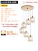 Lustre de escada giratório Nordic moderno minimalista lâmpada de cristal Internet celebridade restaurante Villa loft duplex chão longo lâmpada pendurada