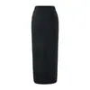 Conjunto de tres piezas de punto de deseo puro estilo coreano: top de tirantes de encaje, falda midi de cintura alta que se ajusta a la figura y cárdigan fino de manga larga