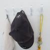 Adhesivo de pared sin clavos para puerta trasera con 5 ganchos, adhesivo de pared resistente sin costuras, adhesivo de cristal, tapa de capa, 5 ganchos para baño